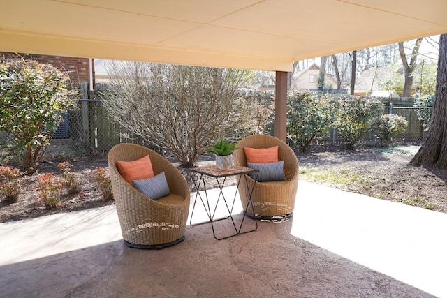 view of patio / terrace with fence