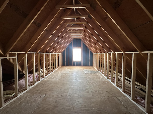 view of attic