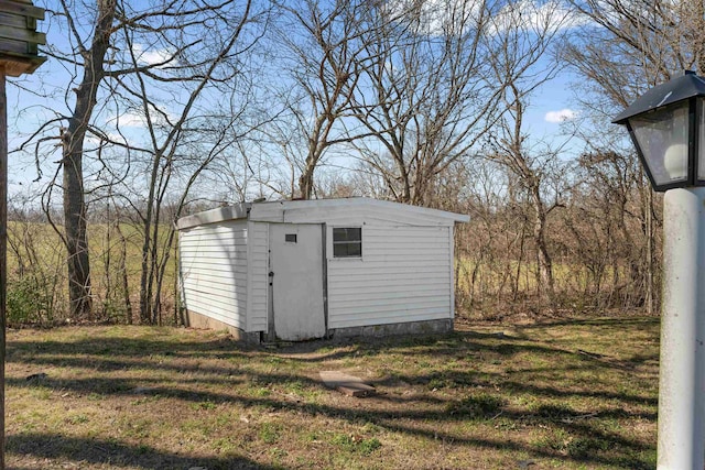 view of shed