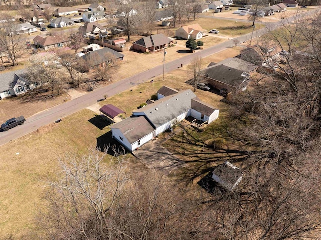 aerial view with a residential view