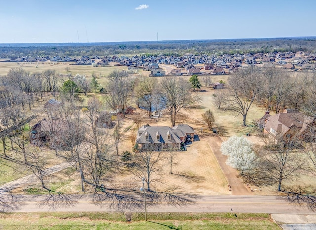 aerial view with a rural view