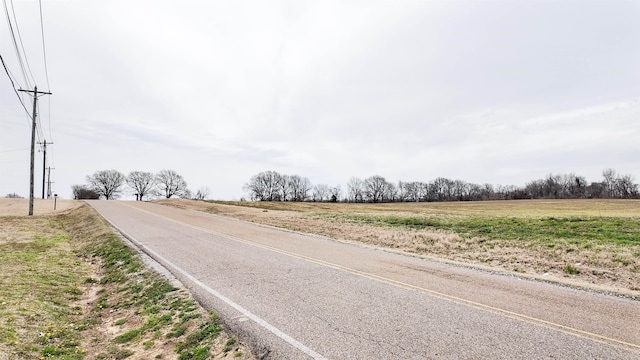 view of road featuring a rural view