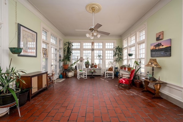 1860 Central Ave, Memphis, TN 38104 - sunroom with ceiling fan