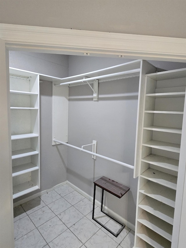 view of walk in closet