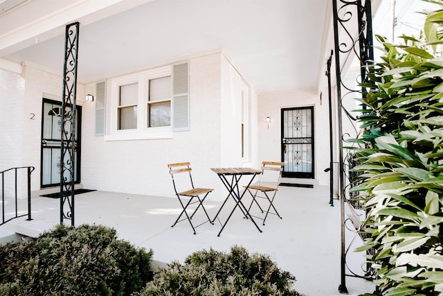 view of patio with a porch