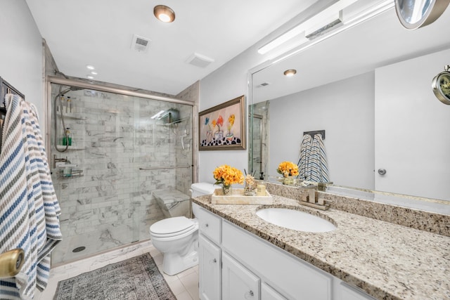 5878 Roxbury Dr Unit 5878, Memphis, TN 38119 - full bathroom with visible vents, a stall shower, toilet, and vanity