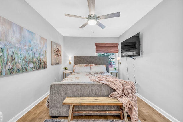 5878 Roxbury Dr Unit 5878, Memphis, TN 38119 - bedroom with baseboards, ceiling fan, and wood finished floors