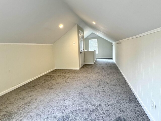 1280 Salem St, Memphis, TN 38122 - additional living space featuring carpet flooring, baseboards, and lofted ceiling