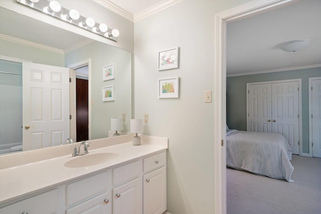 1005 River Currents Dr, Memphis, TN 38103 - ensuite bathroom with crown molding, vanity, and ensuite bath