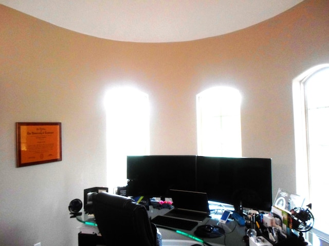 view of office area