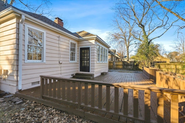 deck with fence
