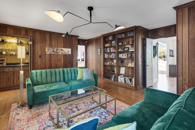 4252 Heatherwood Ln, Memphis, TN 38117 - living room with wood walls and wood finished floors