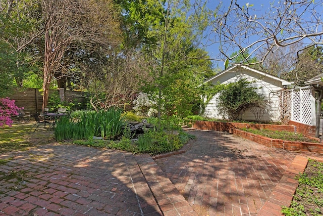 view of patio with fence