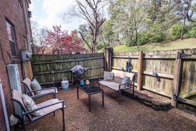 5718 Quince Rd Unit 4, Memphis, TN 38119 - view of patio / terrace featuring outdoor lounge area and a fenced backyard