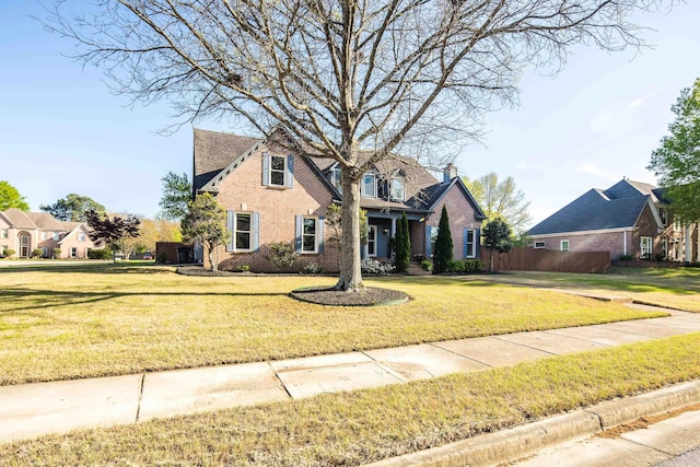 979 Welbeck Cv, Collierville, TN 38017 - view of front of house with brick siding, fence, and a front lawn
