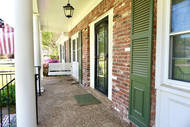 view of patio featuring covered porch
