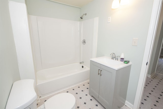 899 Craft Rd, Memphis, TN 38116 - bathroom with tile patterned floors, shower / bath combination, vanity, and toilet
