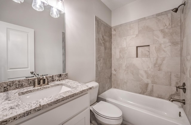175 Valleyview Ln, Oakland, TN 38060 - bathroom with vanity,  shower combination, and toilet