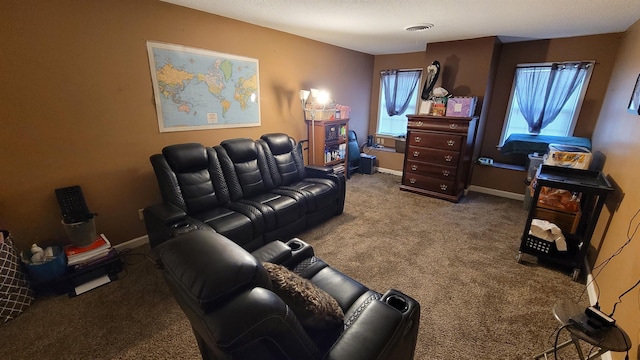 interior space featuring baseboards and visible vents