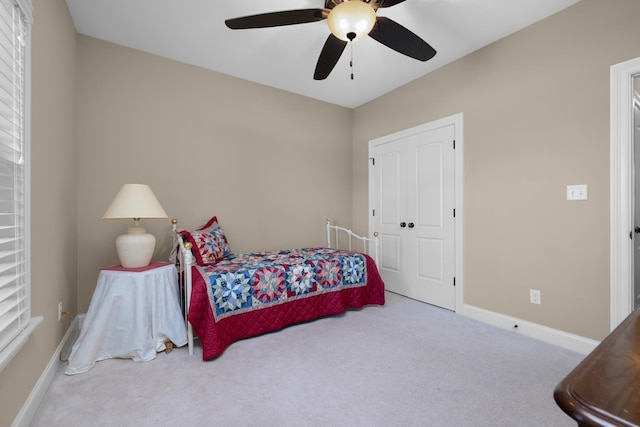325 Fairoaks Dr, Oakland, TN 38060 - bedroom featuring carpet flooring, baseboards, and a ceiling fan