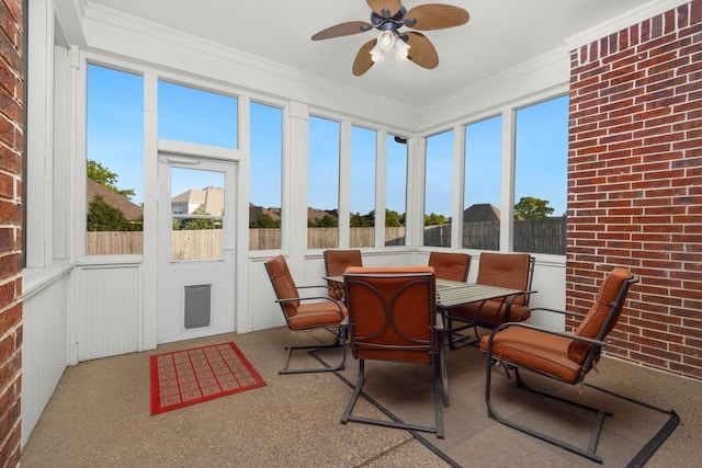 325 Fairoaks Dr, Oakland, TN 38060 - sunroom / solarium featuring brick wall and ornamental molding
