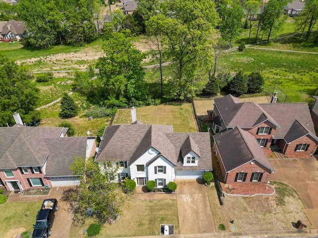 drone / aerial view with a residential view