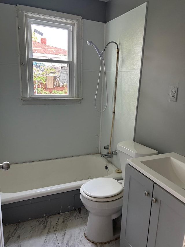 1655 Orleans St S, Memphis, TN 38106 - full bathroom with toilet, vanity, and shower / washtub combination