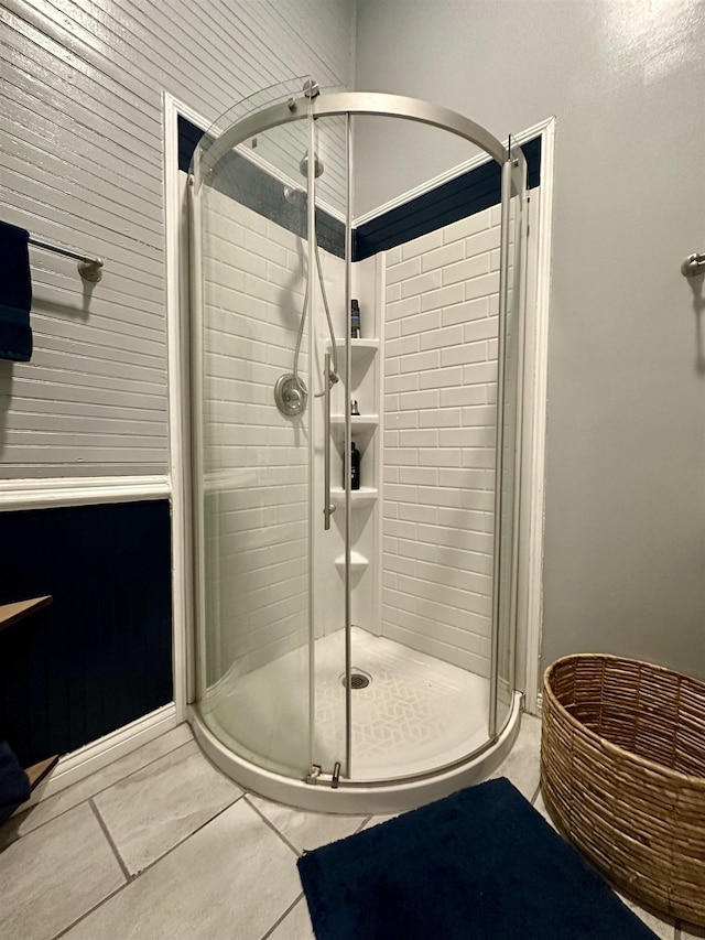 132 W Court Ave, Selmer, TN 38375 - full bath featuring tile patterned flooring and a stall shower