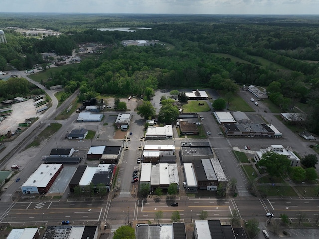 132 W Court Ave, Selmer, TN 38375 - drone / aerial view featuring a wooded view