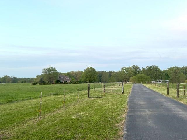 view of road featuring a rural view