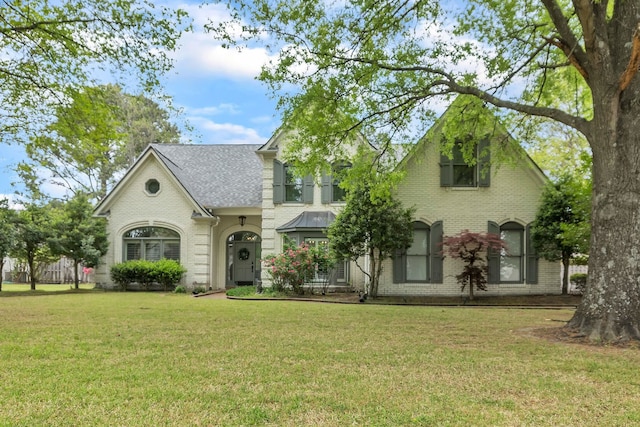 10290 W Shrewsbury Run, Collierville, TN 38017 - view of front facade featuring brick siding, a shingled roof, and a front yard