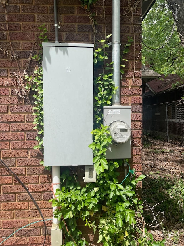 exterior details featuring electric meter