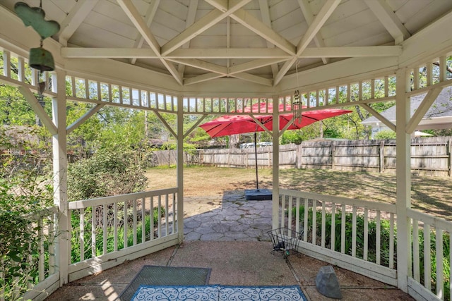 view of patio / terrace featuring a fenced backyard