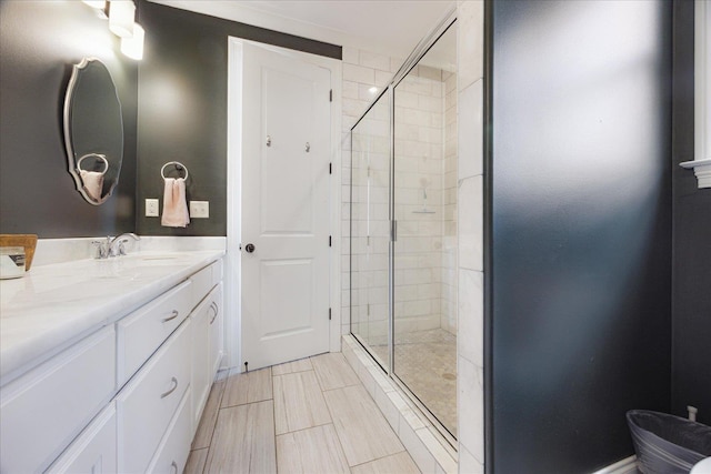 2363 Autumn Ave, Memphis, TN 38112 - bathroom featuring vanity and a stall shower