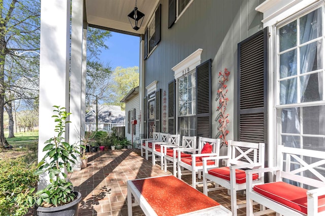 view of patio / terrace with a porch