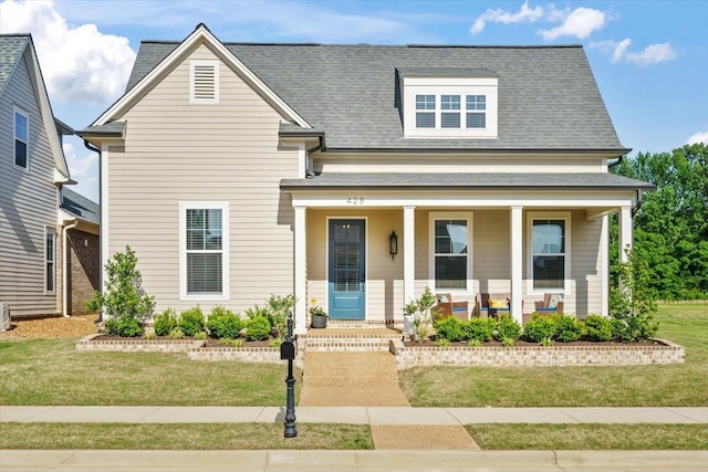 428 Catawba Valley Dr, Collierville, TN 38017 - view of front of home featuring a porch, roof with shingles, and a front yard