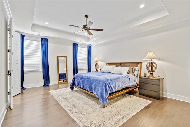 428 Catawba Valley Dr, Collierville, TN 38017 - bedroom with crown molding, wood finished floors, and a raised ceiling