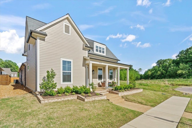 428 Catawba Valley Dr, Collierville, TN 38017 - view of front facade featuring a front yard and covered porch