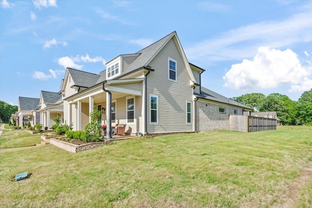 428 Catawba Valley Dr, Collierville, TN 38017 - exterior space with a shingled roof and a yard