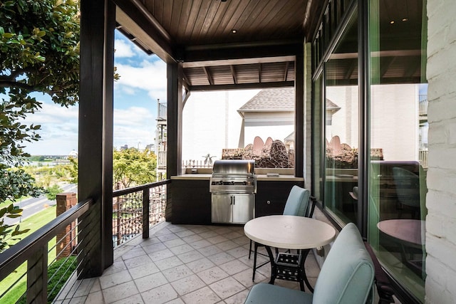 balcony featuring grilling area