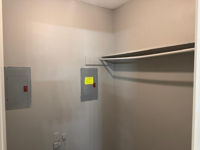 spacious closet with electric panel