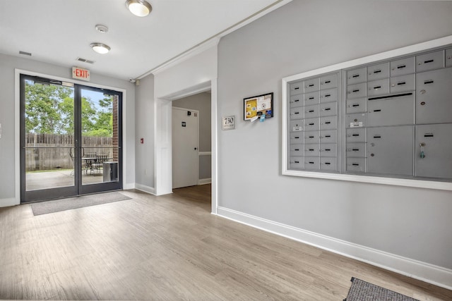 building lobby featuring visible vents