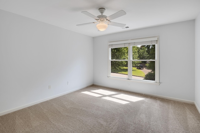 4320 Canabridge Cv, Lakeland, TN 38002 - carpeted empty room featuring baseboards, visible vents, and a ceiling fan