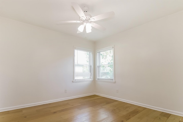 4143 Hilldale Ave, Memphis, TN 38117 - empty room with baseboards, light wood-type flooring, and a ceiling fan