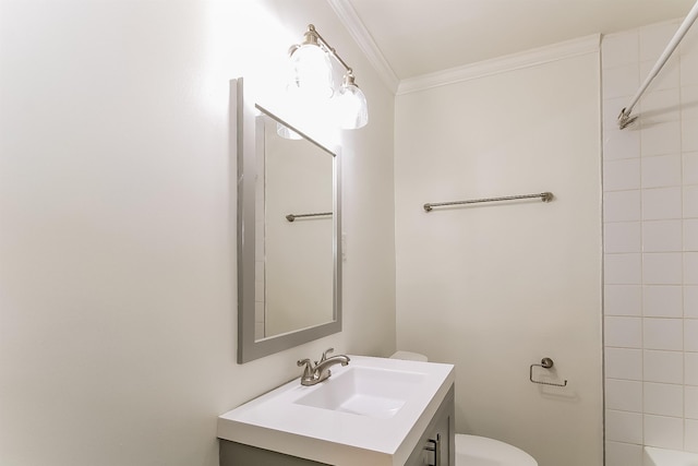 4143 Hilldale Ave, Memphis, TN 38117 - full bath with crown molding, toilet, and vanity