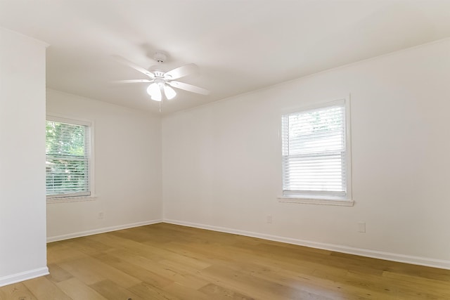4143 Hilldale Ave, Memphis, TN 38117 - unfurnished room with ceiling fan, light wood-style flooring, and baseboards