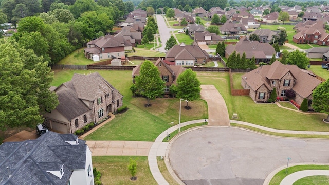 drone / aerial view with a residential view
