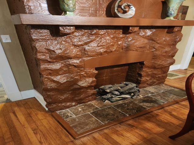 details with wood finished floors