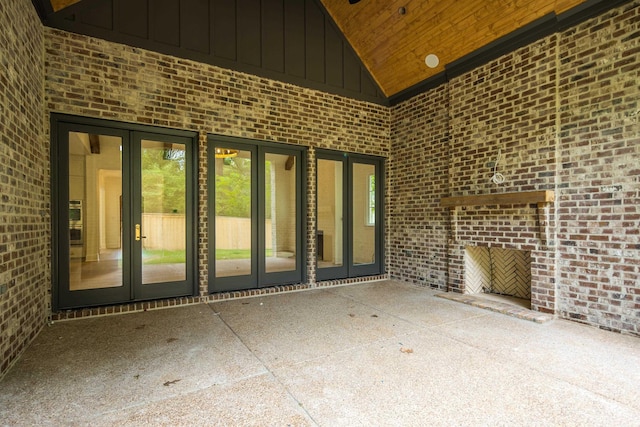 view of patio with french doors
