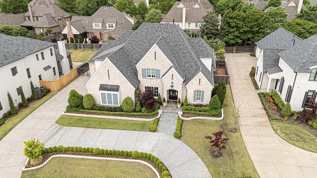 aerial view of residential area